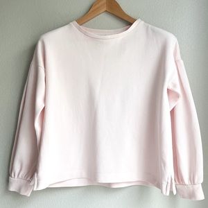 Ann Taylor - Sweatshirt with Ballon Sleeves in Pink